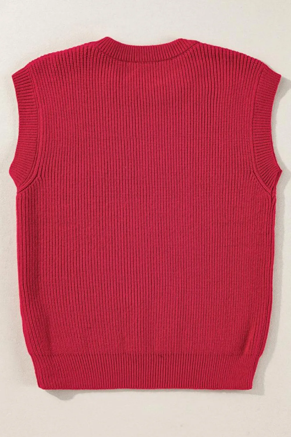 Online Dear-Lover Game Day Rugby Football Season Sweater Vest Racing Red