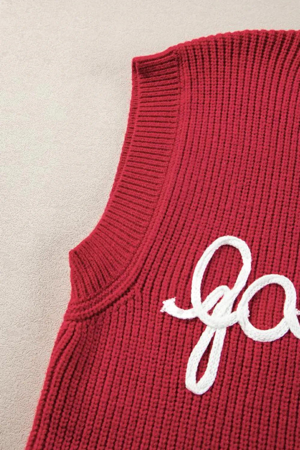 Online Dear-Lover Game Day Rugby Football Season Sweater Vest Racing Red