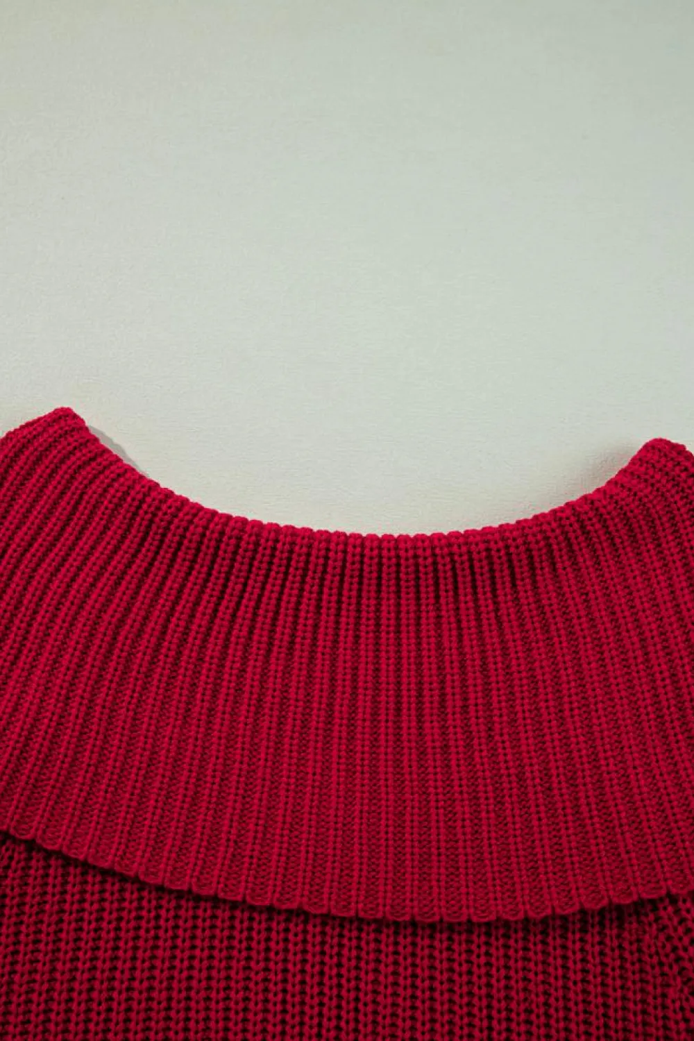 Hot Dear-Lover Off-the-shoulder Knit Sweater Racing Red