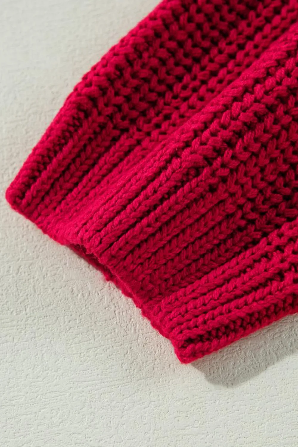 Hot Dear-Lover Off-the-shoulder Knit Sweater Racing Red