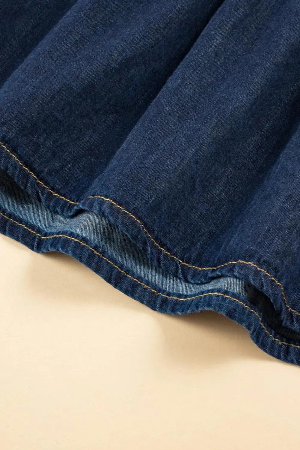 Hot Dear-Lover Sleeveless Tiered Chambray Maxi Dress Real Teal