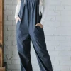 Best Dear-Lover Solid Pocketed Loose Fit Corduroy Overall Real Teal
