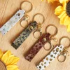 Best Dear-Lover Western Fashion Leather Ornament Key Ring Red Dahlia