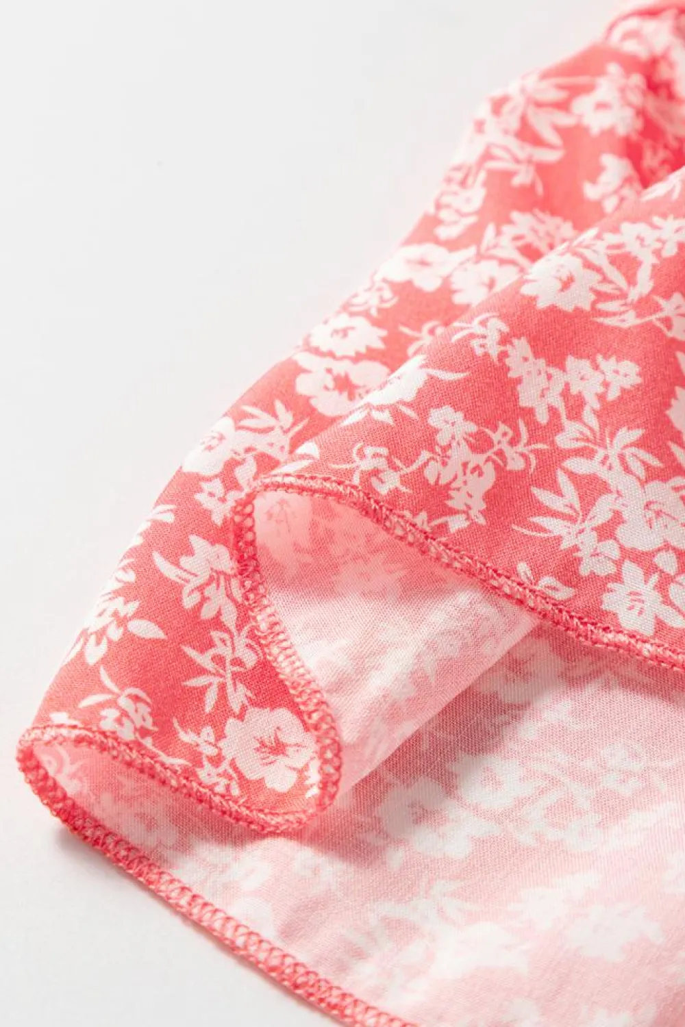 Clearance Dear-Lover Floral Adjustable Straps Babydoll Tank Top Red