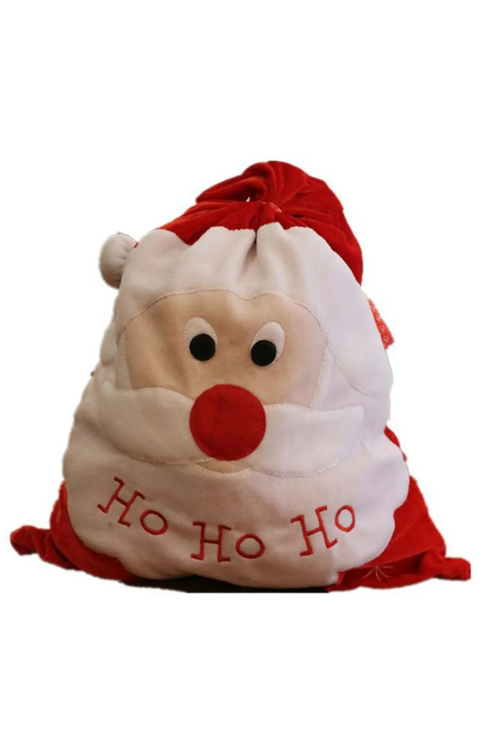 Online Dear-Lover Red HO HO HO Santa Claus Christmas Gift Bag Fiery Red