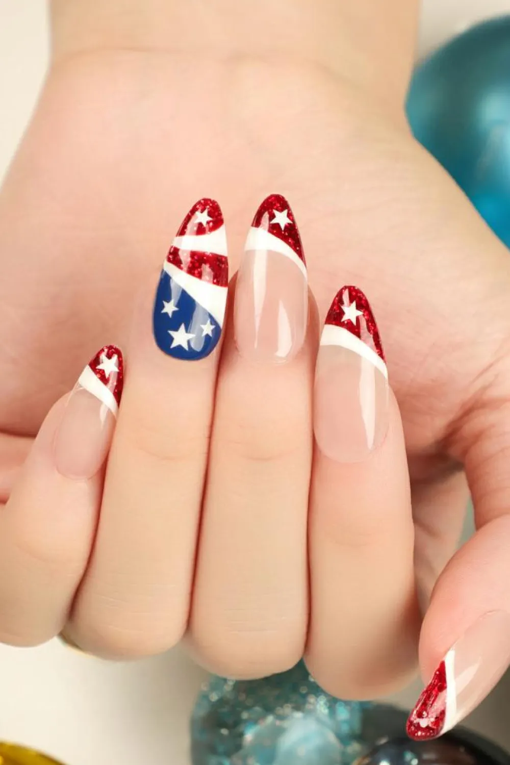 Online Dear-Lover Independence Day Nails Stickers Red