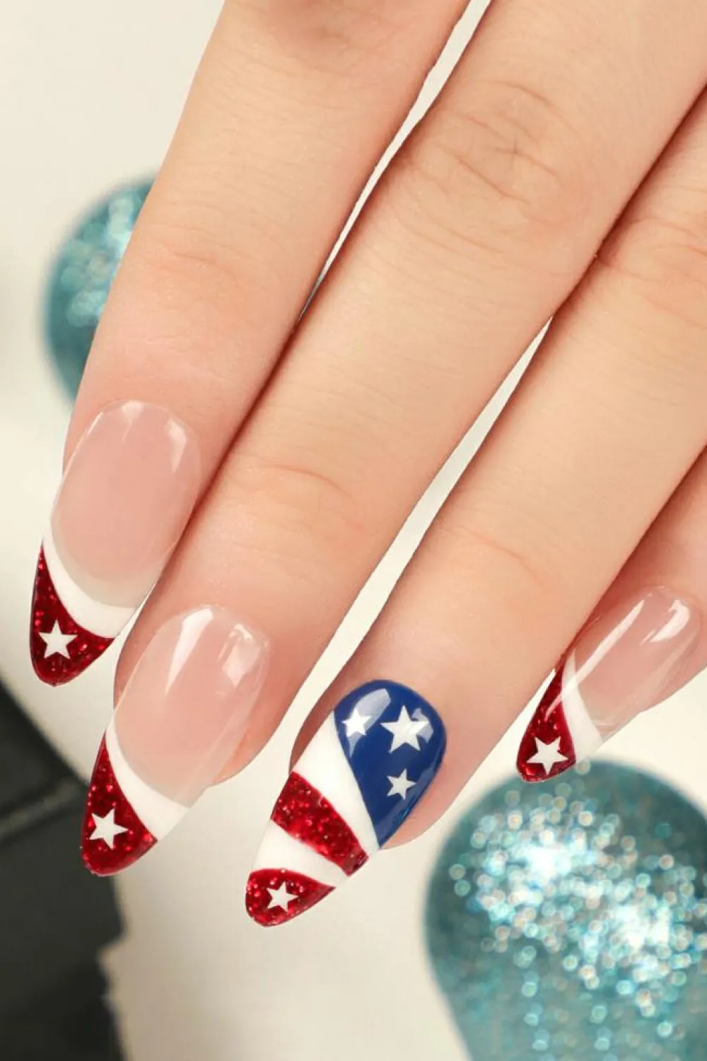 Online Dear-Lover Independence Day Nails Stickers Red