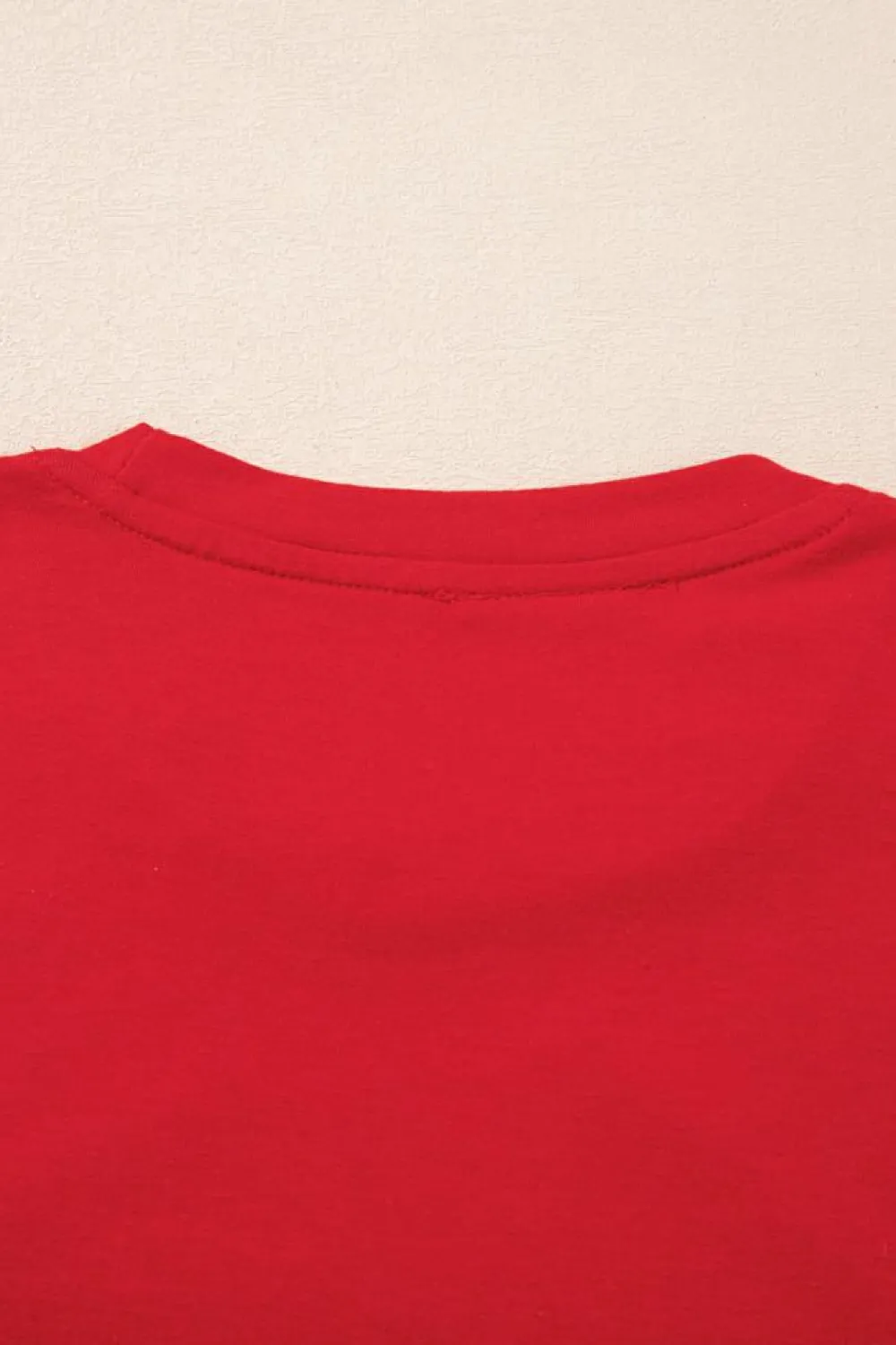 Sale Dear-Lover Red Merry Christmas Graphic Crewneck T Shirt Red-2