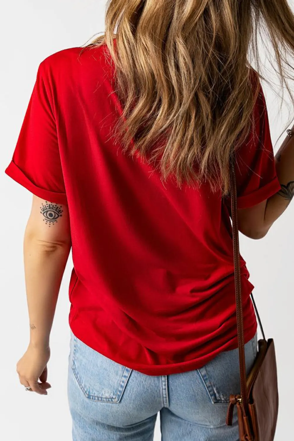 New Dear-Lover Red Nutcracker Printed Crewneck T Shirt Red-2