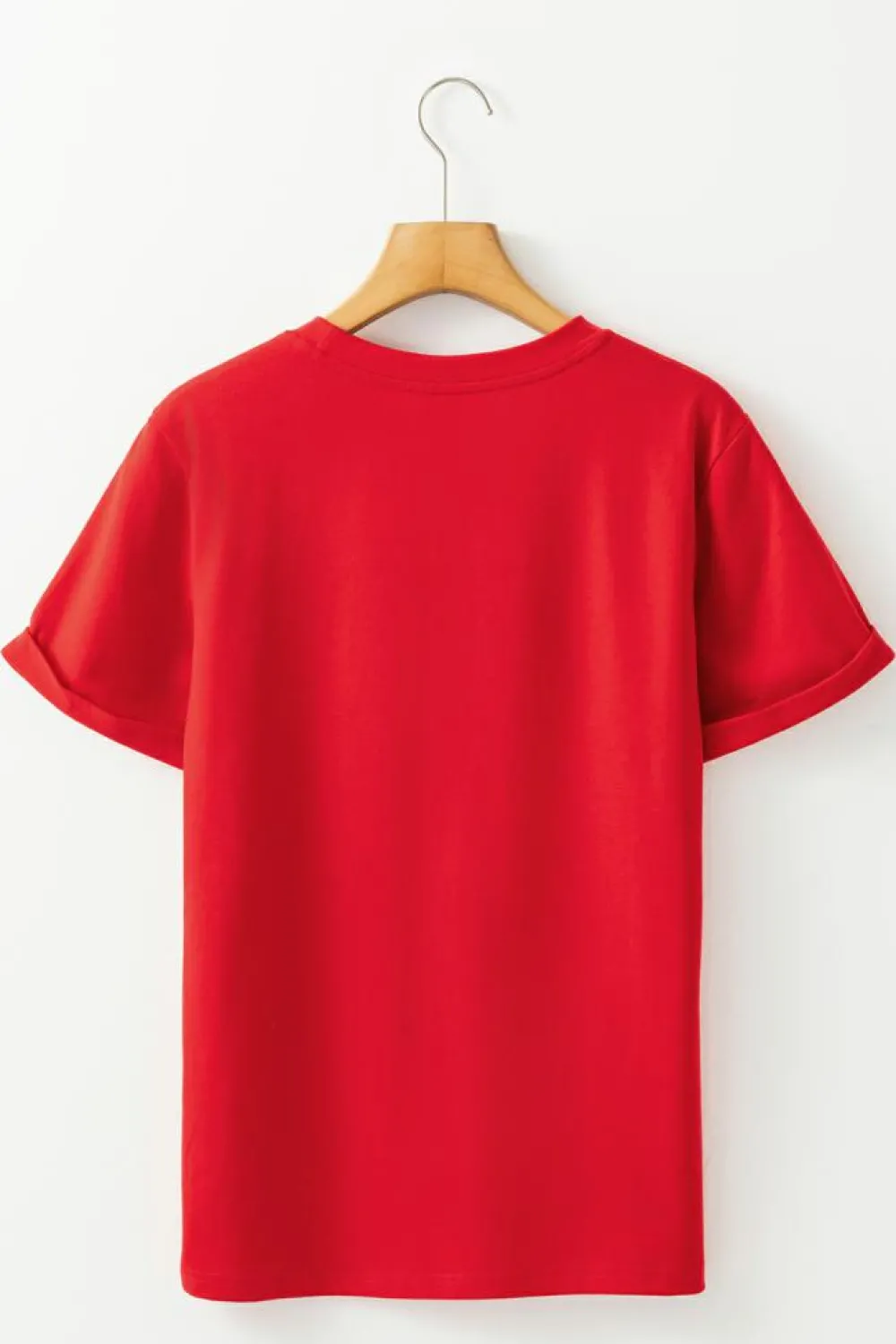 New Dear-Lover Red Nutcracker Printed Crewneck T Shirt Red-2