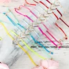 Discount Dear-Lover 12Pcs Minimalist Random Color Heart Shaped Bracelets Red