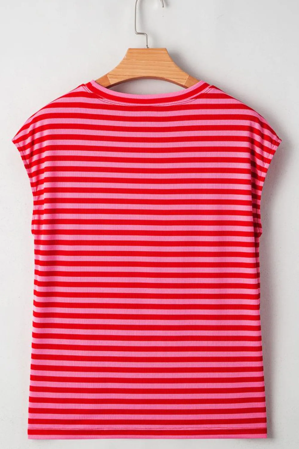Discount Dear-Lover MAMA Graphic Cap Sleeve T Shirt Red Stripe