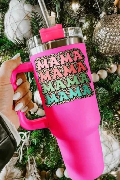 Sale Dear-Lover MAMA Leopard 304 Stainless Steel Double Insulated Cup 40oz Rose