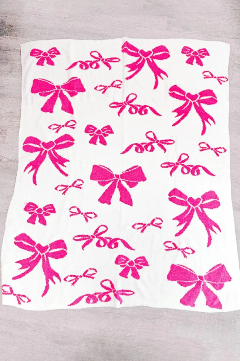Best Dear-Lover Bow Printed Cozy Soft Throw Blanket Rose Red