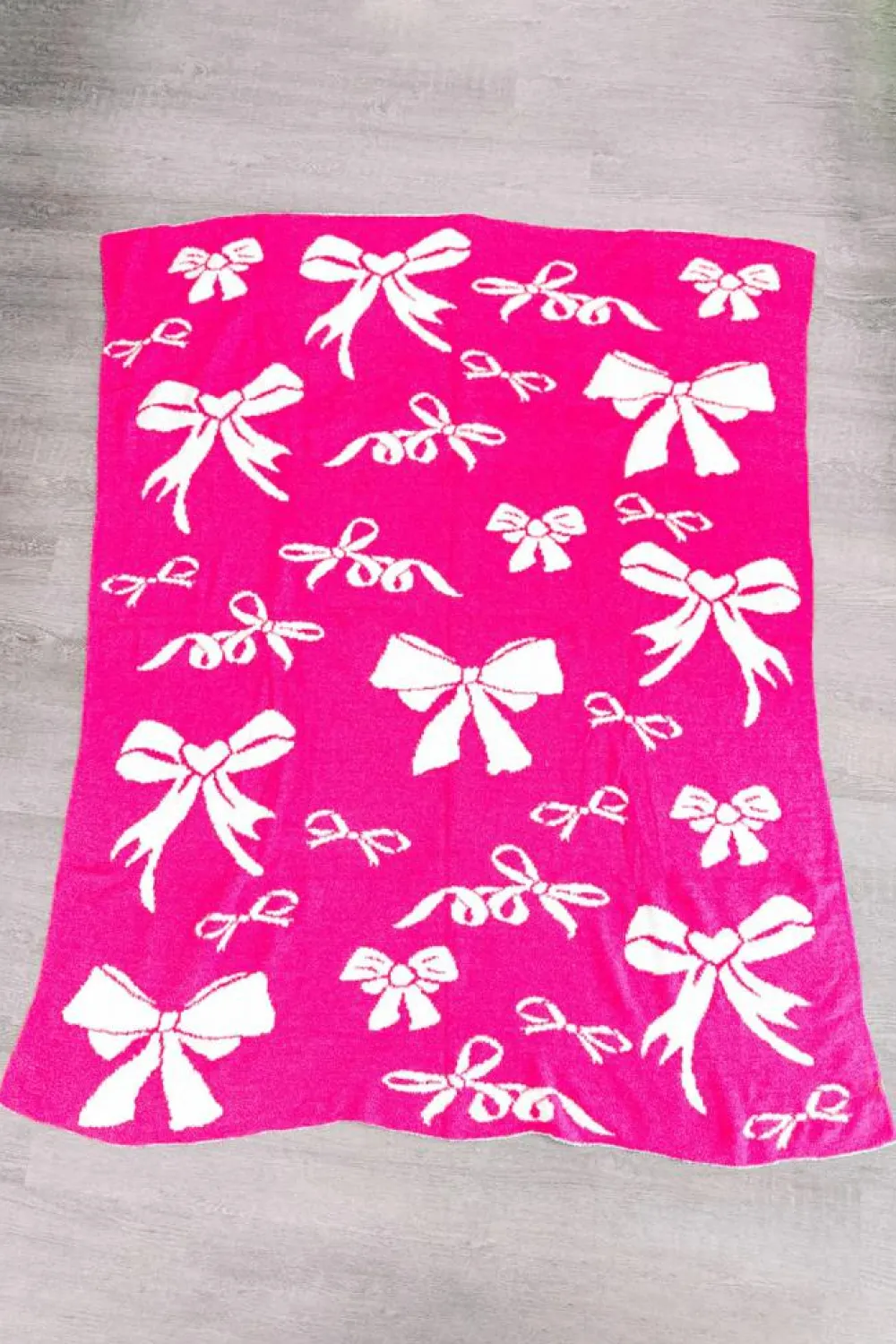 Best Dear-Lover Bow Printed Cozy Soft Throw Blanket Rose Red