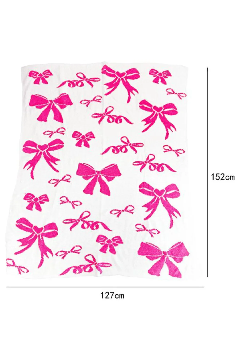 Best Dear-Lover Bow Printed Cozy Soft Throw Blanket Rose Red