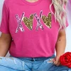 Outlet Dear-Lover Heart XOXO Graphic Crewneck Valentines T Shirt Rose Red