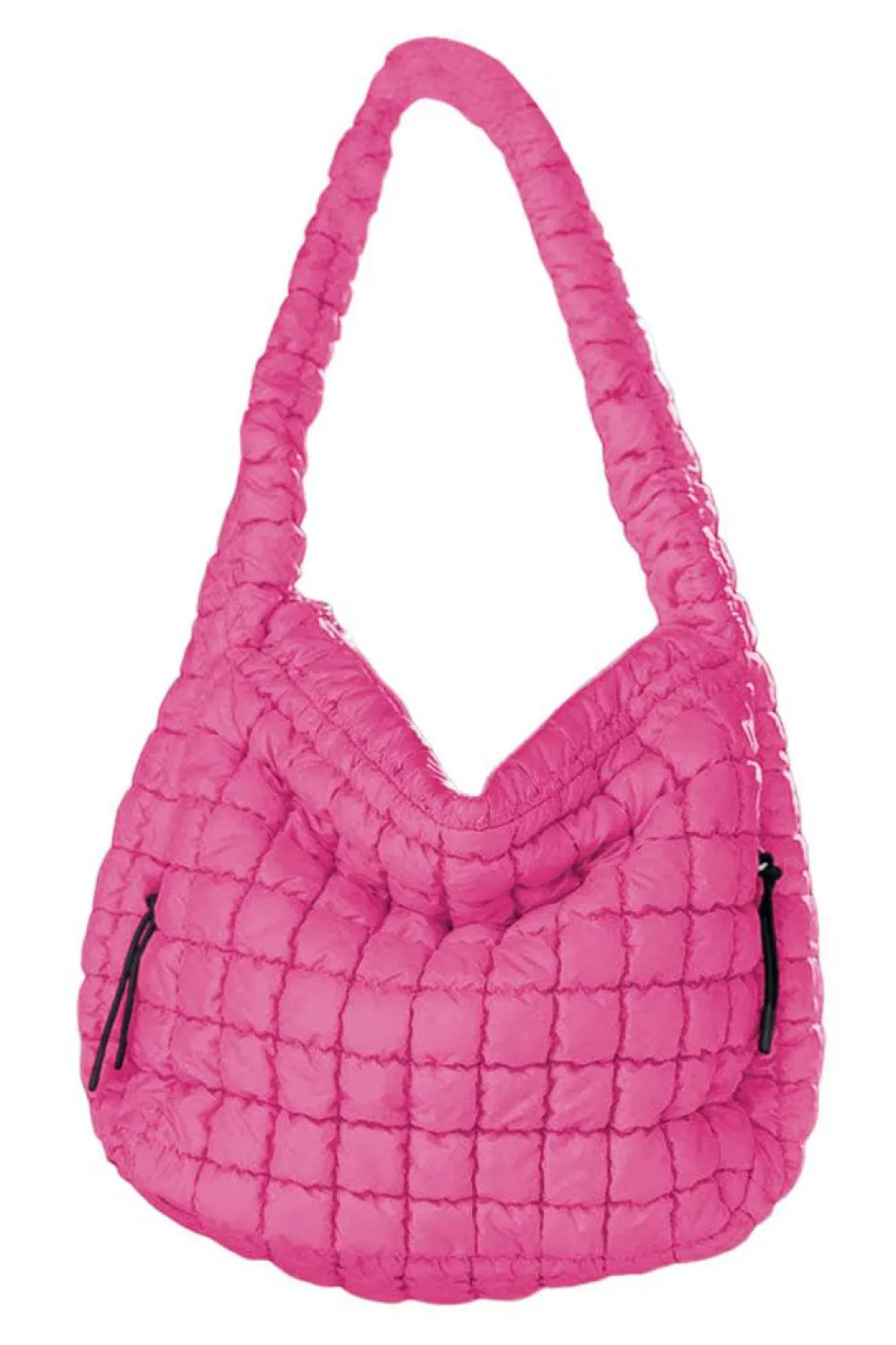 Online Dear-Lover Quilted Puffy Large Shoulder Bag Rose Red