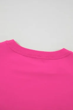 Best Dear-Lover Sweatshirt Poplin Mini Dress Rose Red