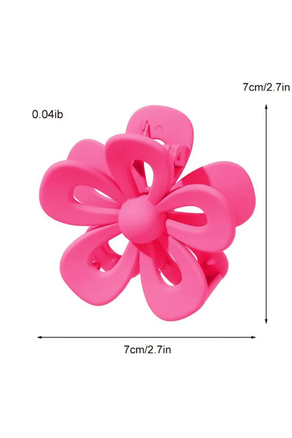 New Dear-Lover Sweet Hollowed Flower Shape Claw Clip Rose Red