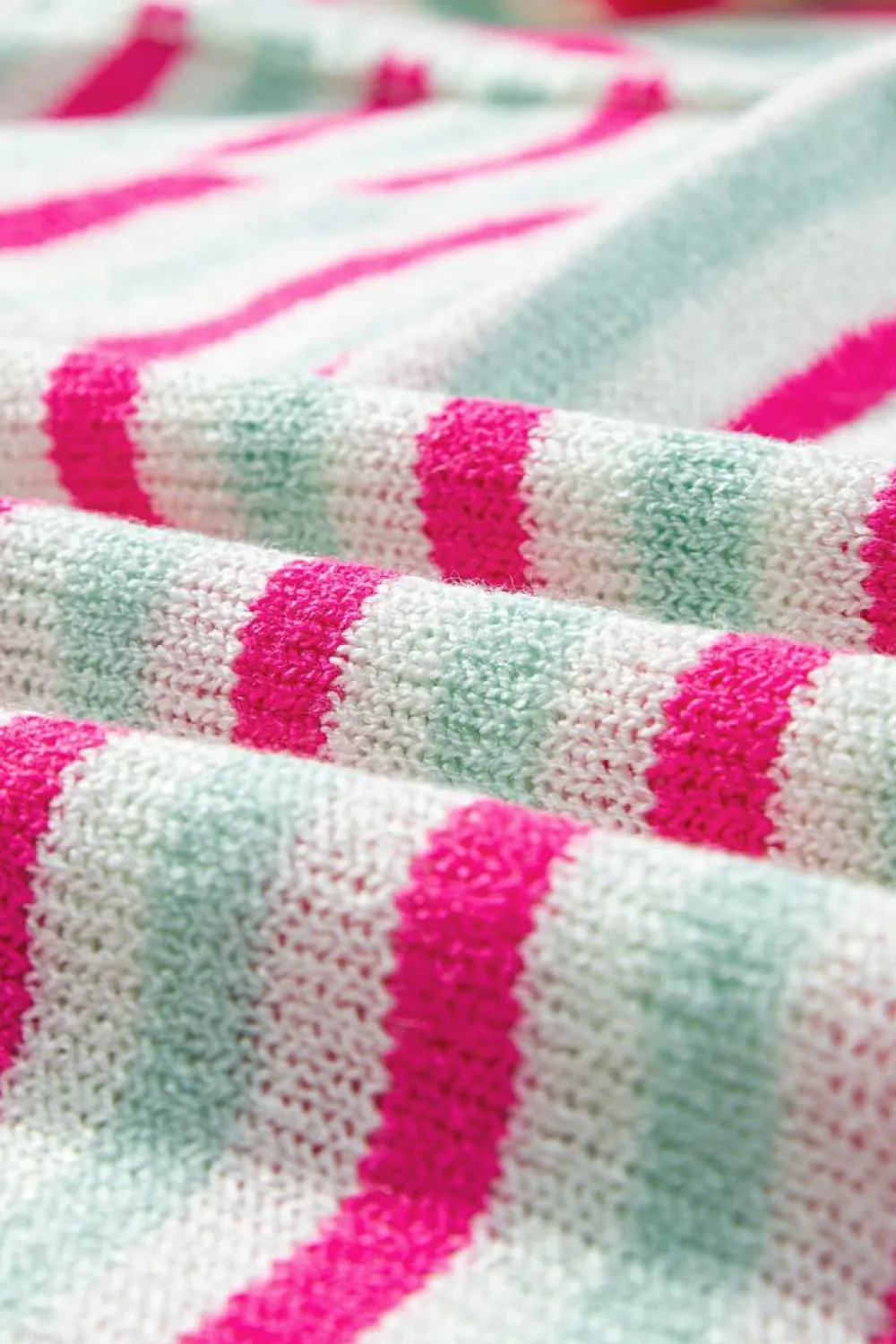 Best Dear-Lover Oversized Drop Shoulder Sweater with Pocket Rose Stripe