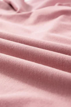 New Dear-Lover Button Tab Detail Long Sleeve Top Rose Tan