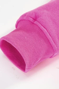 Online Dear-Lover Colorblock Patchwork Drop Shoulder Ribbed Trim Sweatshirt Sachet Pink