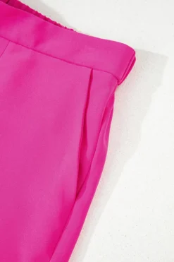 Clearance Dear-Lover Half Elastic Waist Casual Pocketed Shorts Sachet Pink