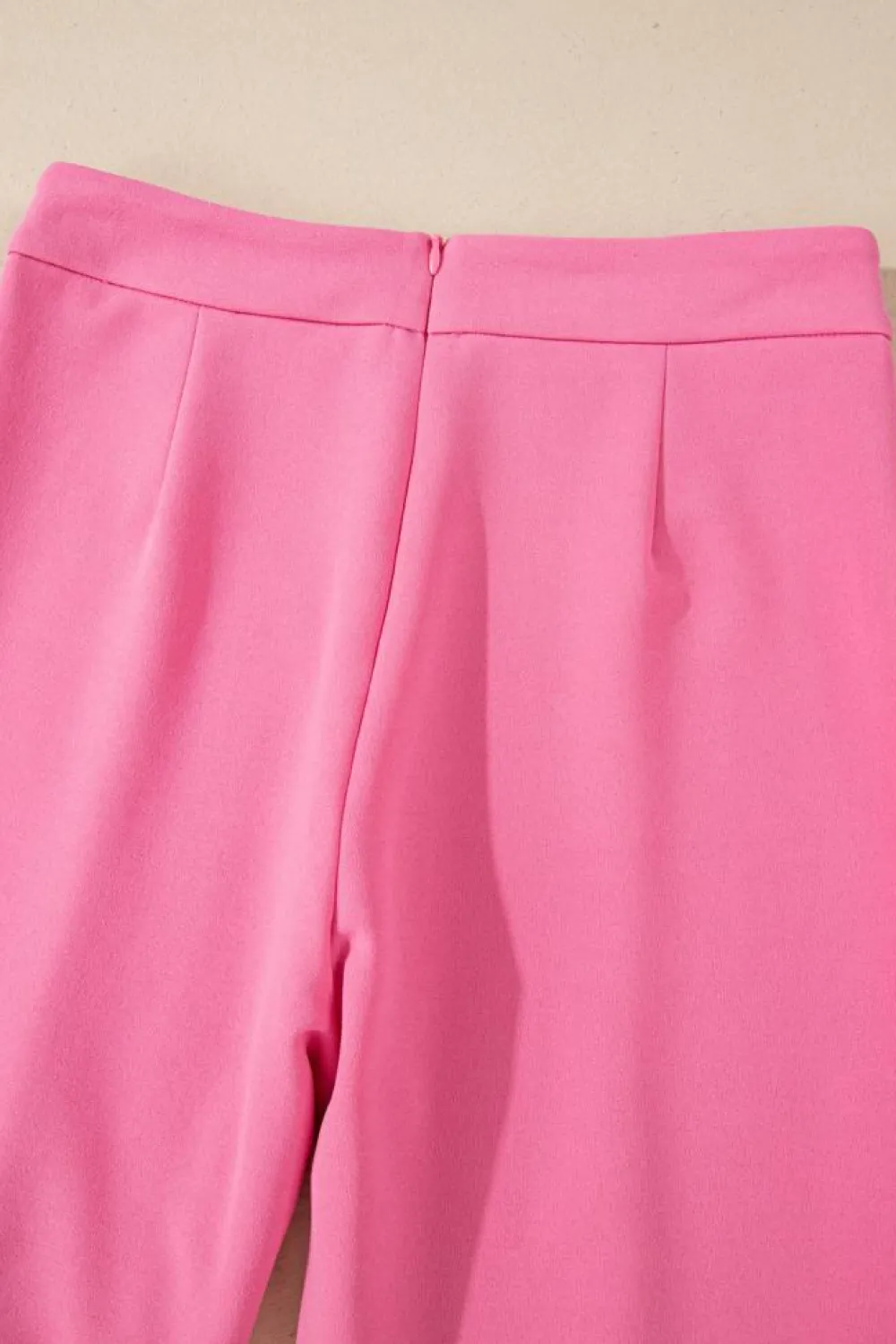Hot Dear-Lover High Waist Central Seam Flared Pants Sachet Pink