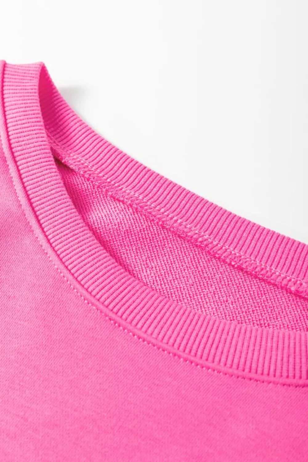 Hot Dear-Lover Mixed Print Patch Drop Shoulder Pullover Top Sachet Pink