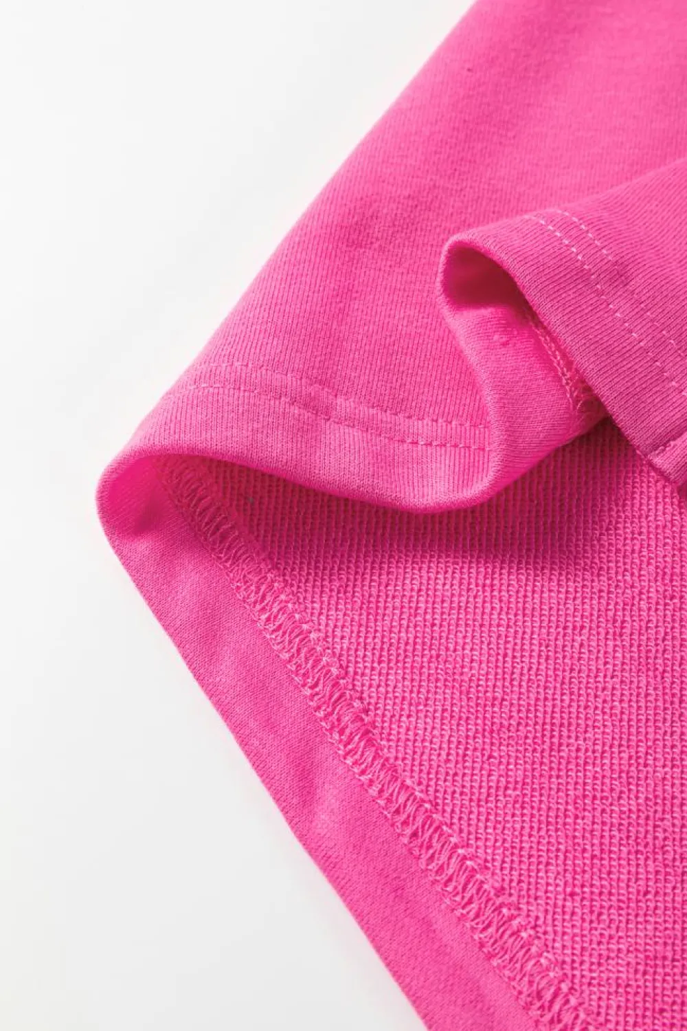 Hot Dear-Lover Mixed Print Patch Drop Shoulder Pullover Top Sachet Pink