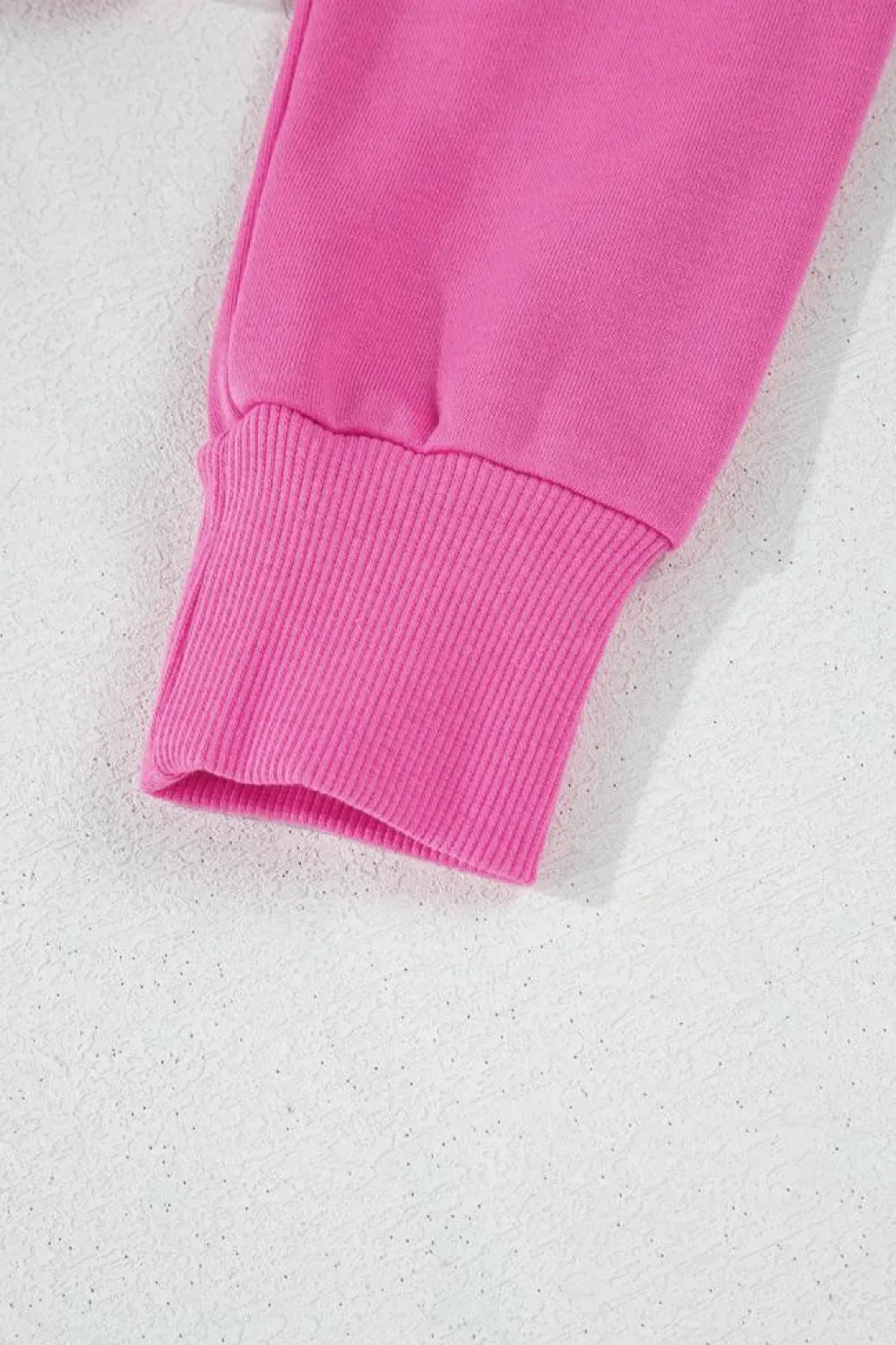 Outlet Dear-Lover Solid Drop Shoulder Drawstring Cropped Hoodie Sachet Pink