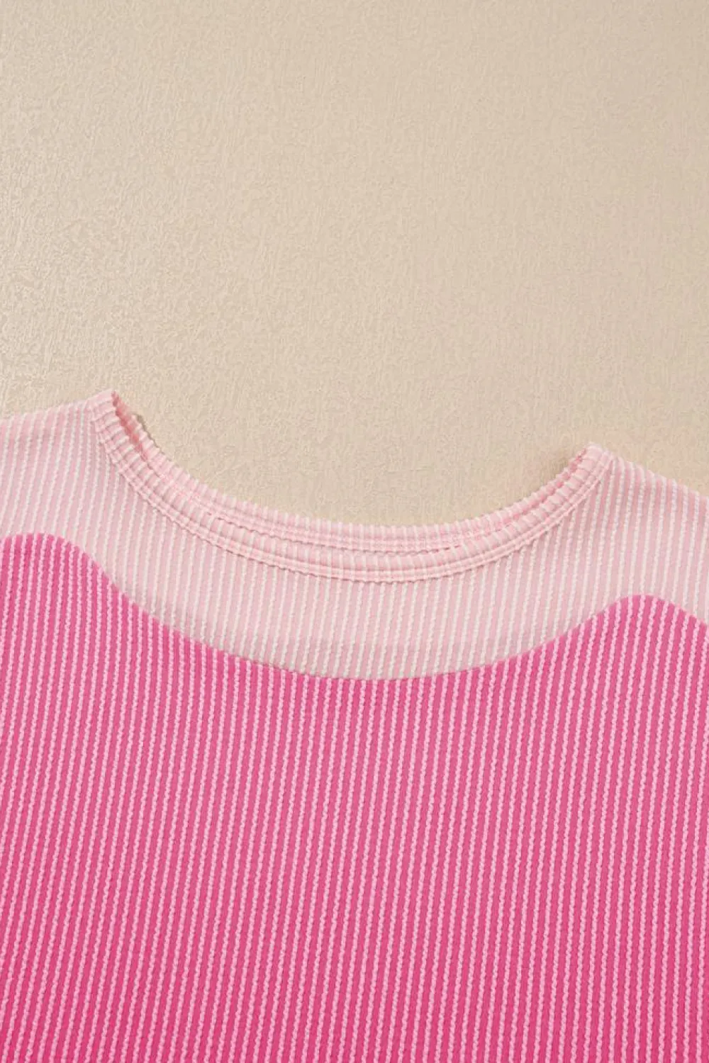 Discount Dear-Lover 2-tone Colorblock Patchwork Corded 2pcs Outfit Sachet Pink