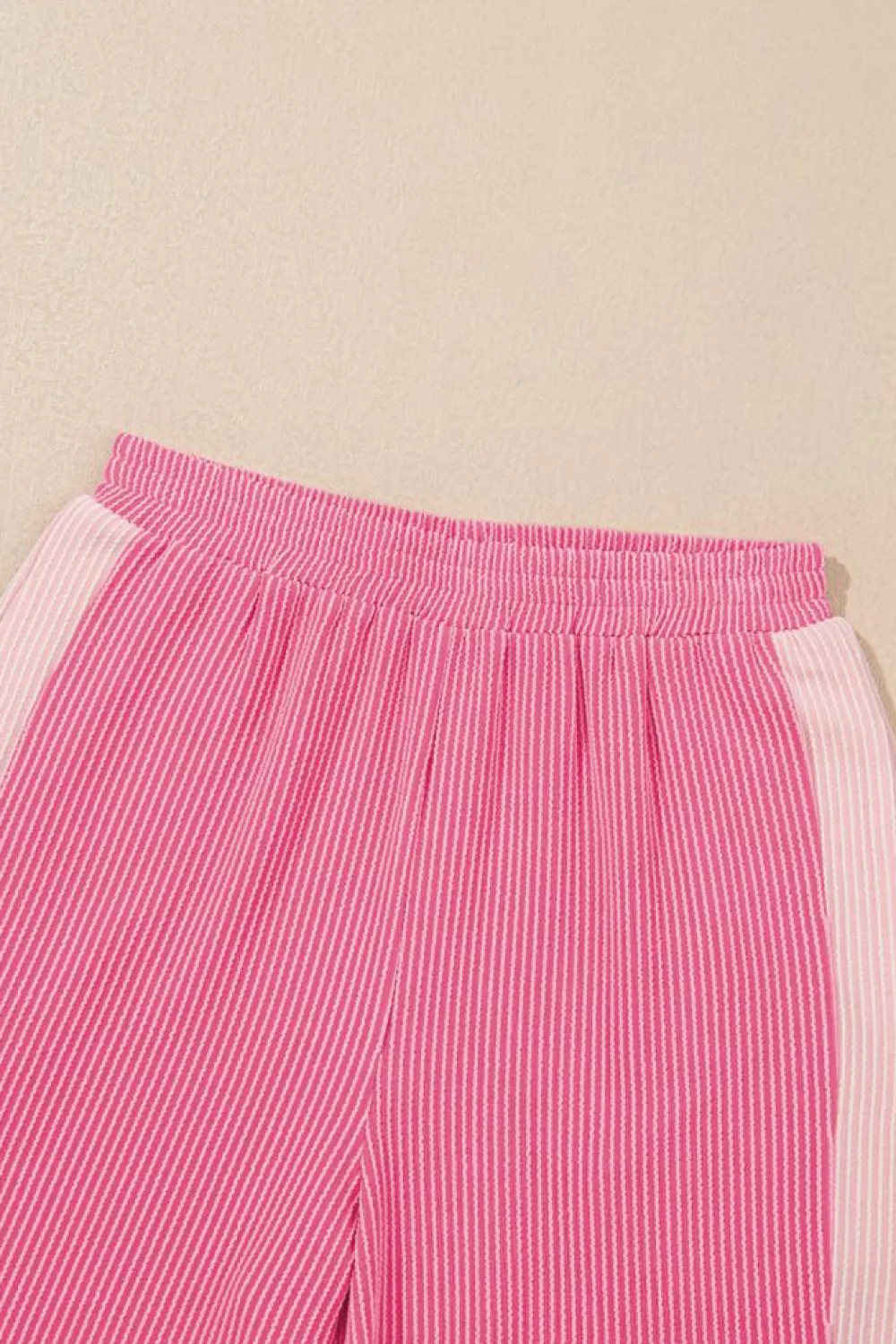 Discount Dear-Lover 2-tone Colorblock Patchwork Corded 2pcs Outfit Sachet Pink