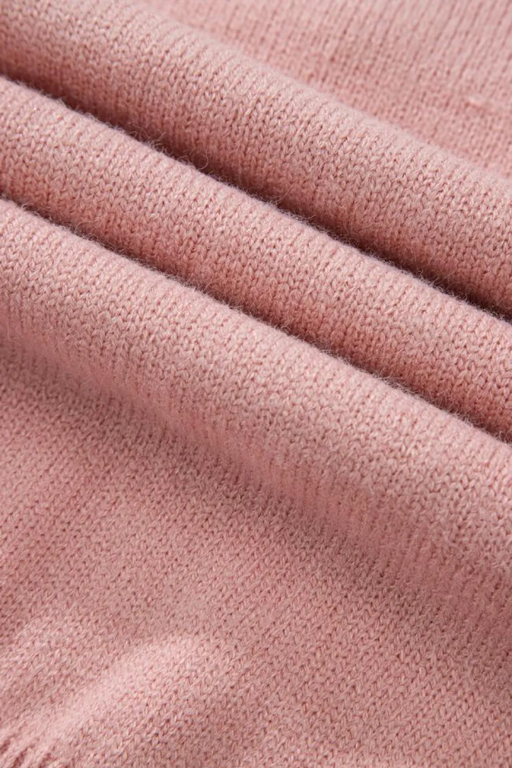 Clearance Dear-Lover Textured Knit Pearl Beaded Button Up Cardigan Sepia Rose