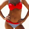 Online Dear-Lover Sexy Padded Gather Push-up Bikini Set Fiery Red