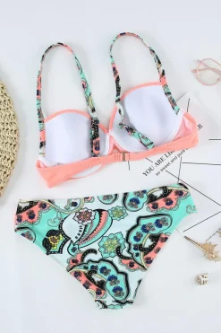 New Dear-Lover Sexy Padded Gather Push-up Bikini Set Pink