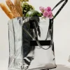 Clearance Dear-Lover Foldable Rolling Large Shopping Tote Bag Silvery