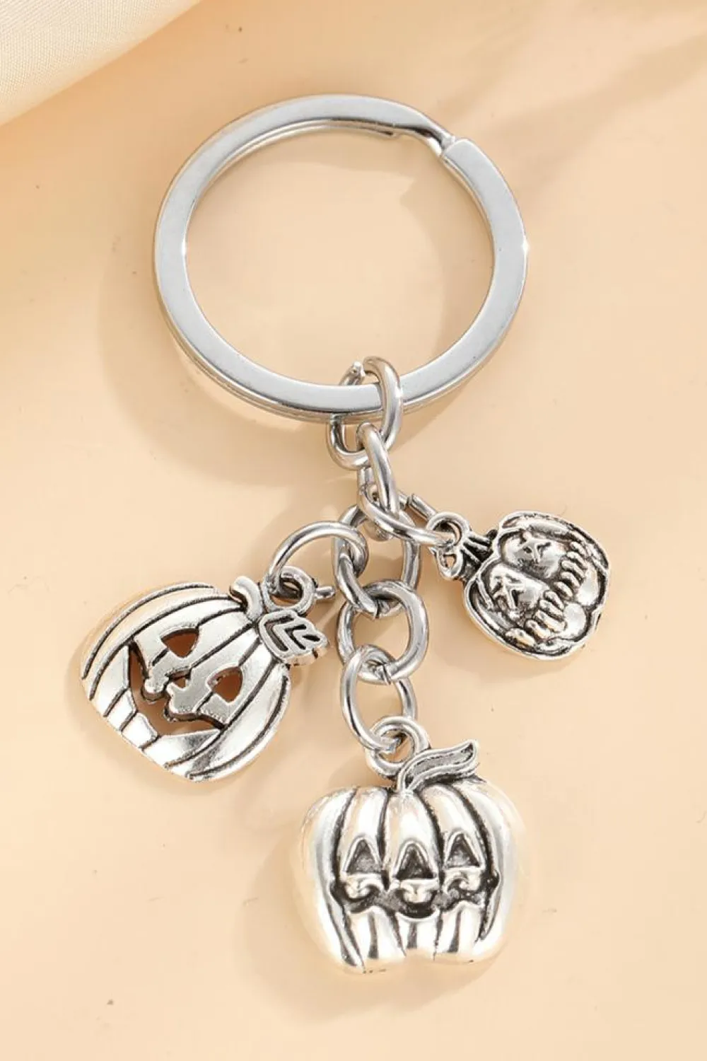 Outlet Dear-Lover Halloween Pumpkin Face Alloy Keychain Silvery