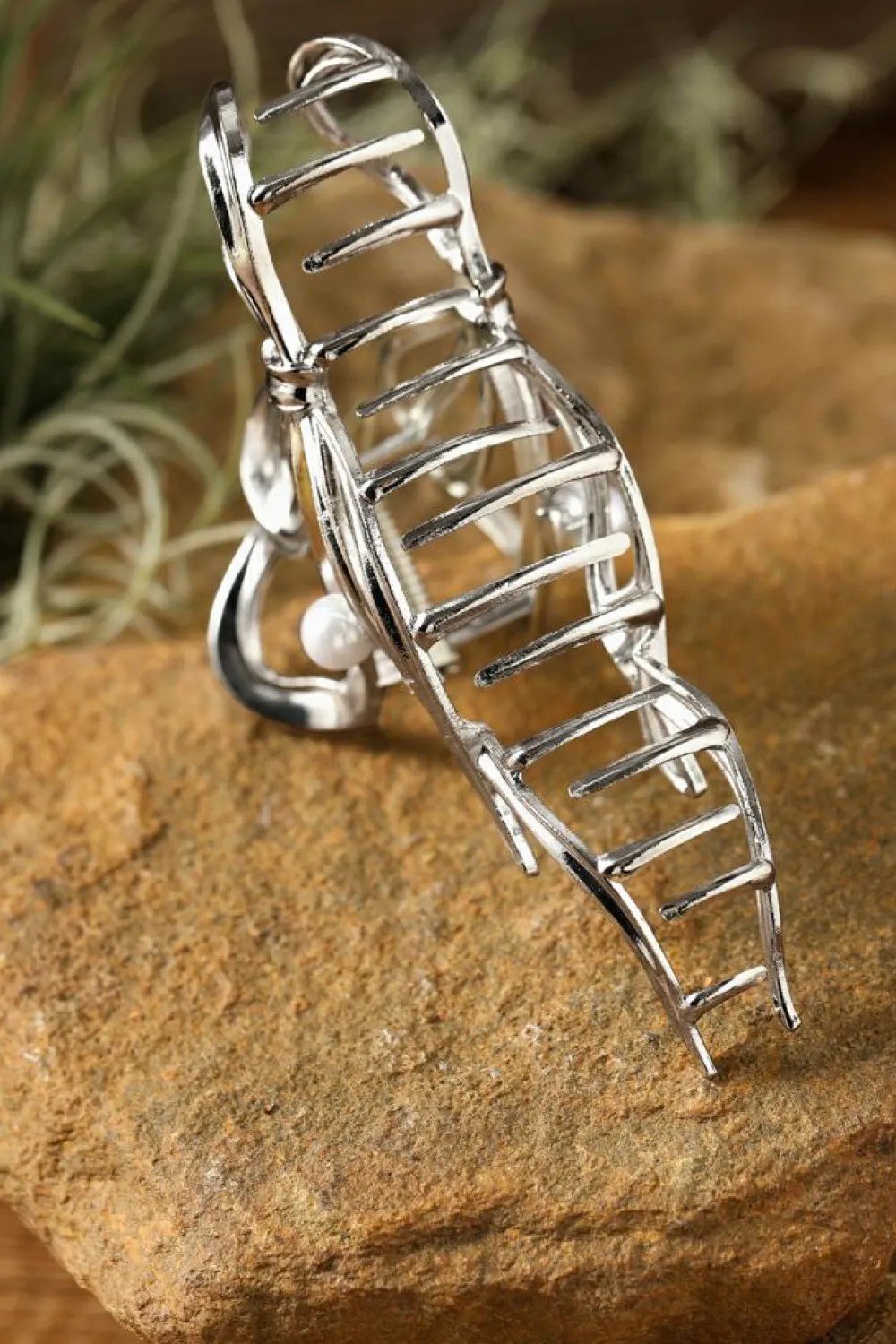 Discount Dear-Lover Pearl Decor Bow Knot Alloy Hair Claw Clip Silvery