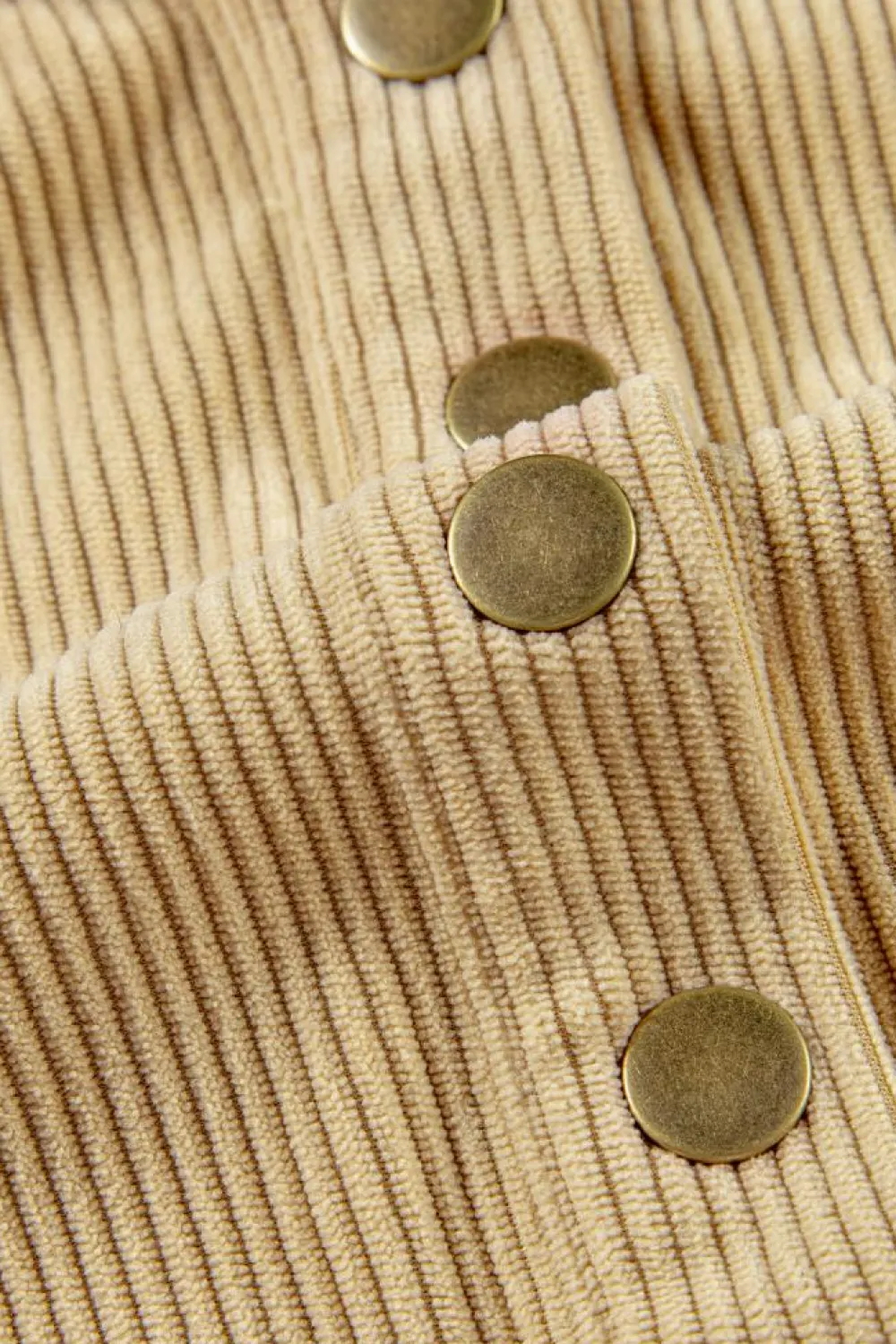 New Dear-Lover Solid Ribbed Knit Buttoned Drop Shoulder Oversized Hoodie Simply Taupe