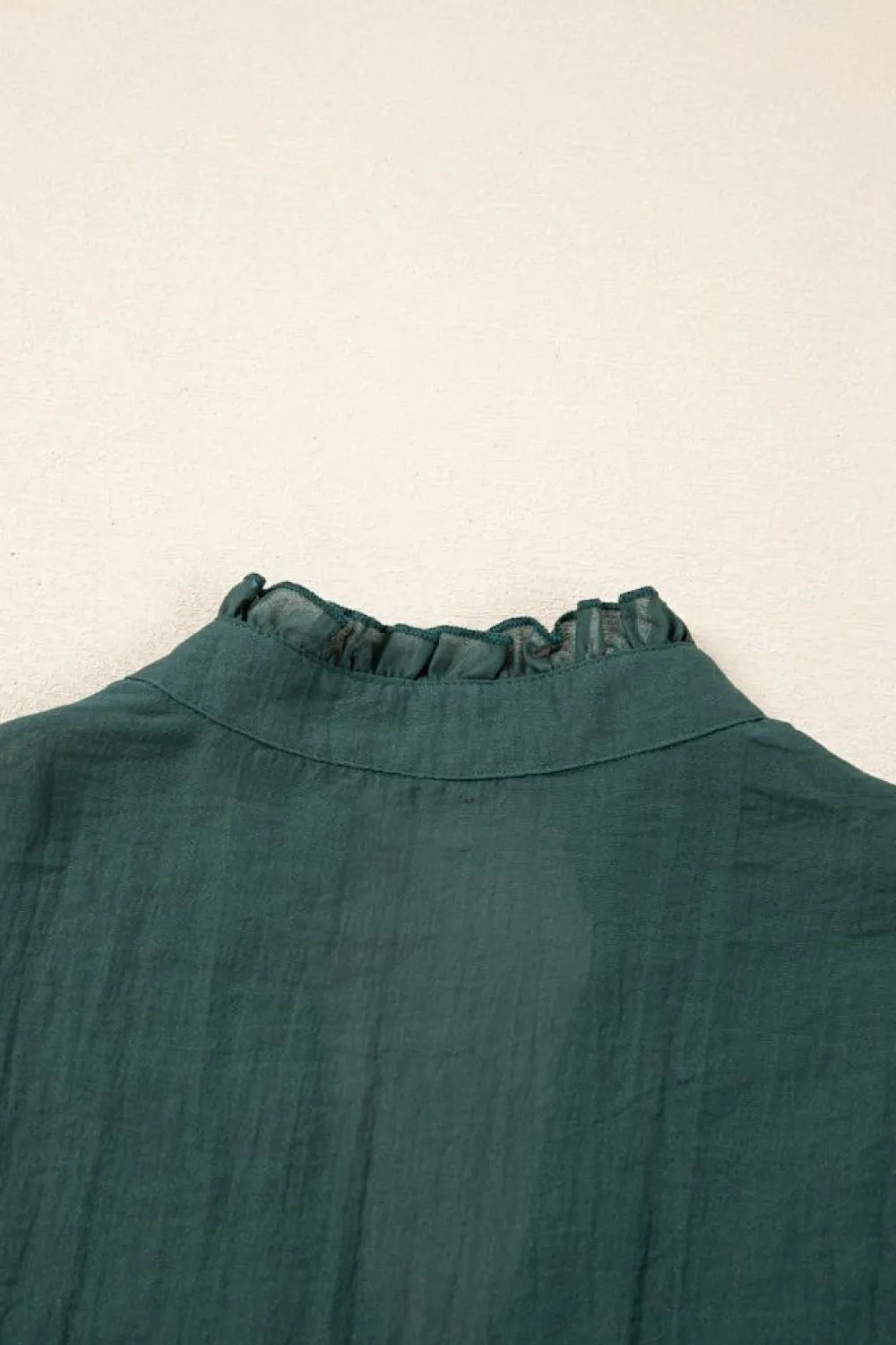 Online Dear-Lover Frilled V Neck Ruffled Cap Sleeve Blouse Skobeloff