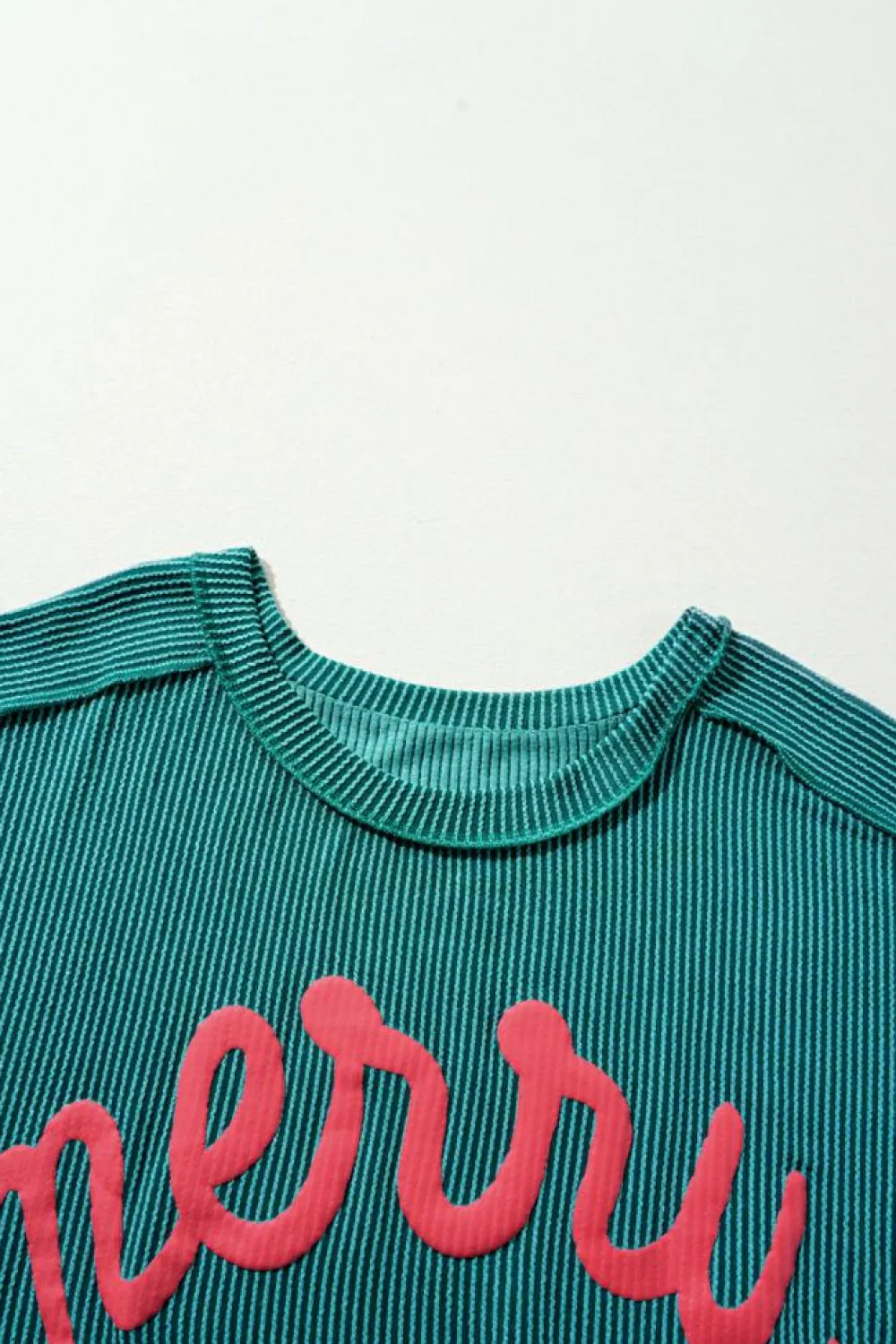 Best Dear-Lover Merry Graphic Corded Batwing Sleeve Knit Top Skobeloff