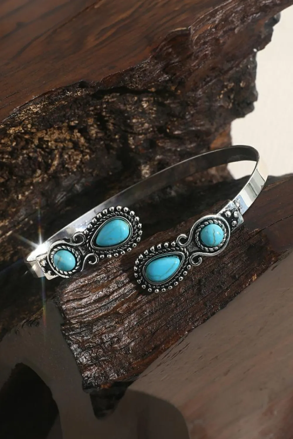 Clearance Dear-Lover Western Turquoise Stone Bracelet Skobeloff
