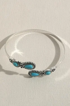 Clearance Dear-Lover Western Turquoise Stone Bracelet Skobeloff