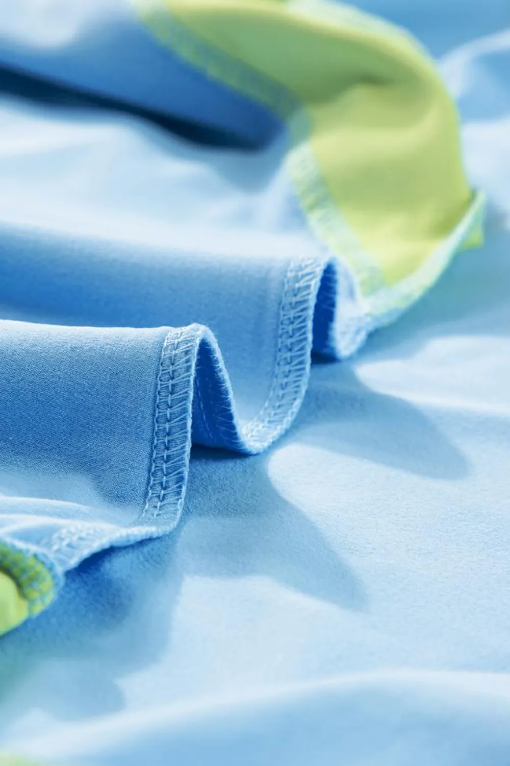 New Dear-Lover Color Block Detail Casual Two-piece Outfit Sky Blue