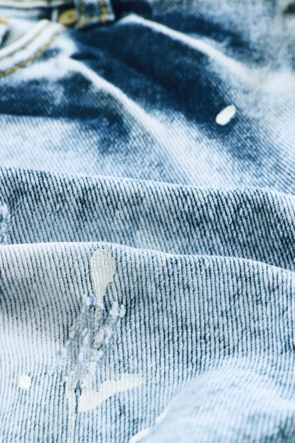 Best Dear-Lover Distressed Bleached Denim Shorts Sky Blue