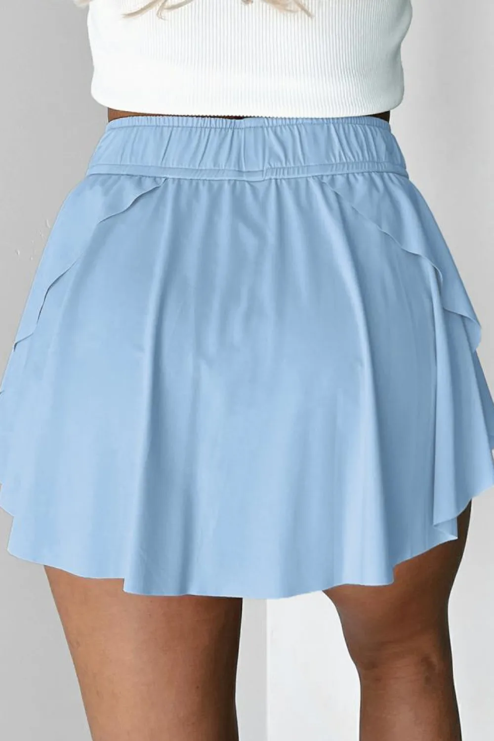 Outlet Dear-Lover Drawstring High Waist Lined Tennis Skorts Sky Blue