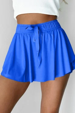 Outlet Dear-Lover Drawstring High Waist Lined Tennis Skorts Sky Blue