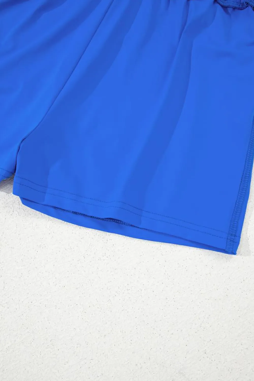 Outlet Dear-Lover Drawstring High Waist Lined Tennis Skorts Sky Blue